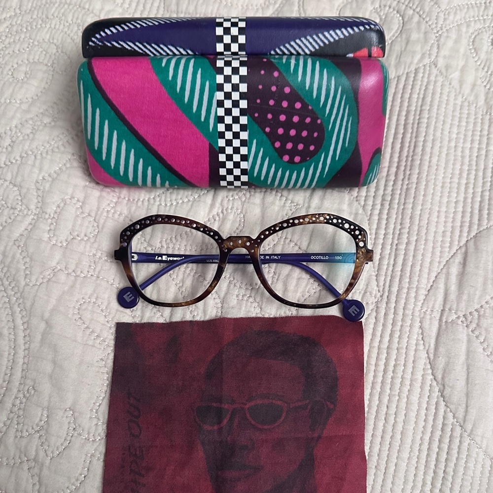 L.A. Eyeworks Ocotillo Butterfly Frames 150 - Purple & Tortoise | Made in Italy